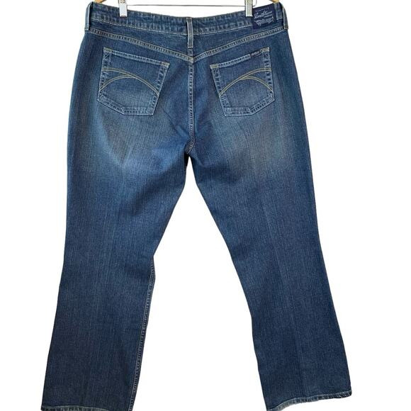 Levi Strauss Signature Vintage Stretch Low Rise Bootcut Blue Jeans Misses 16 - Picture 2 of 14
